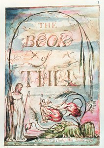El Libro de Thel; Página del título, 1789
